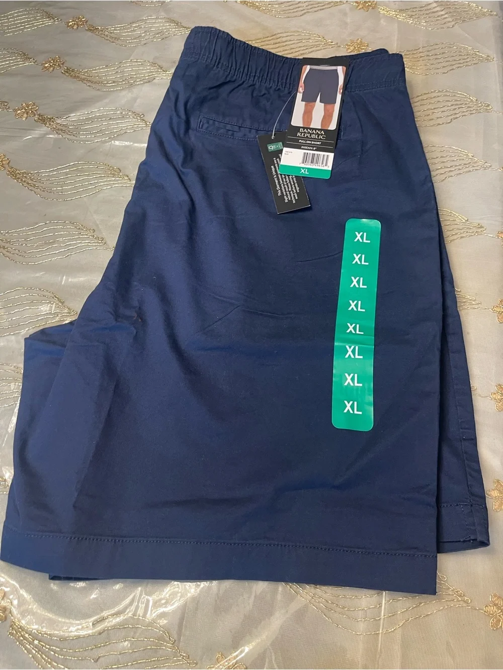 Banana Republic Men's Navy Blue Hybrid pull on shorts size XL